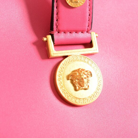 Versace Women's 100% Leather Fuchsia Pink Handbag Shoulder Bag - Picture 7 of 8